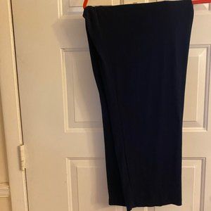 Susan Graver Liquid Knit Pants 1x Navy